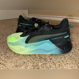 Puma Kids Sneakers - Black and Green Gradient